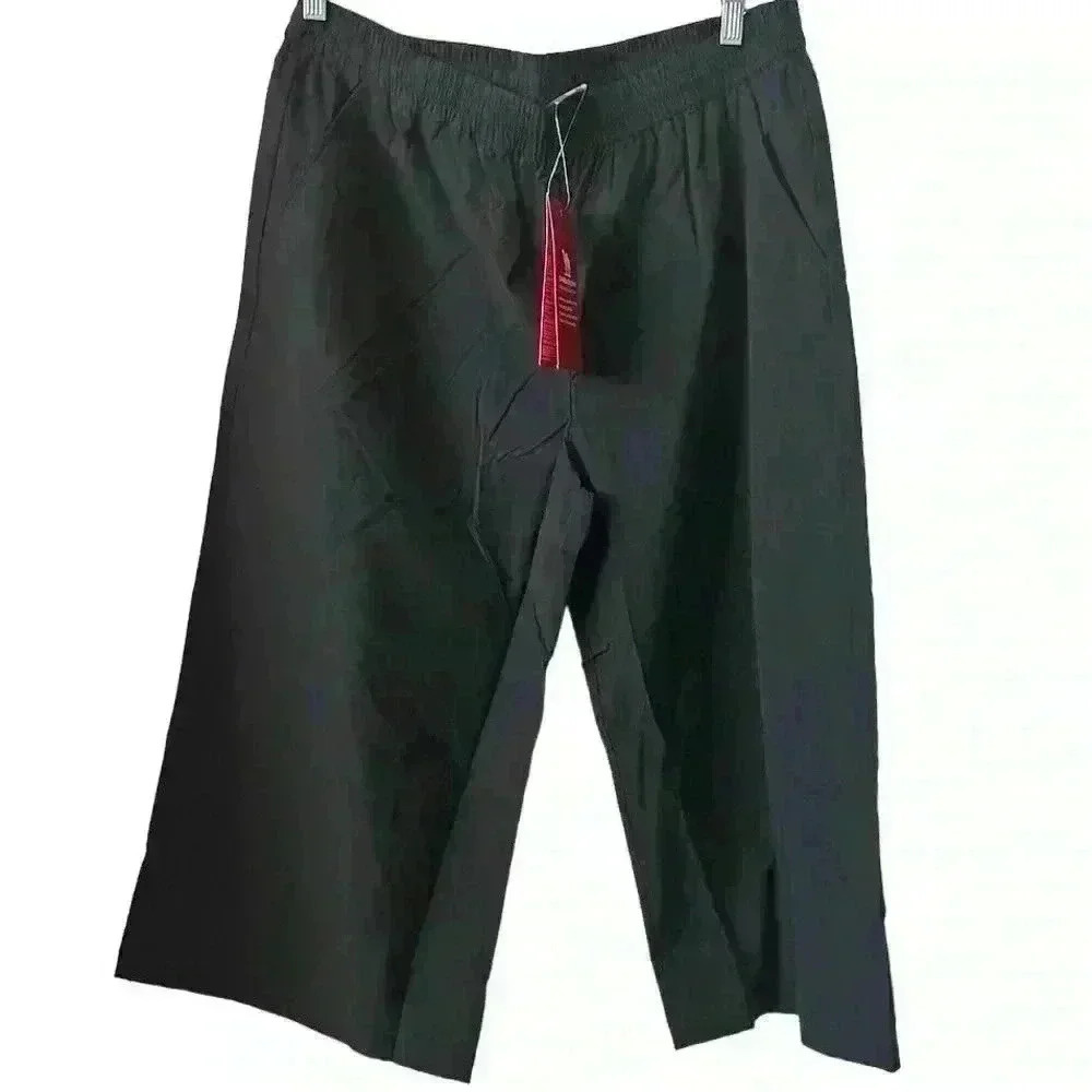 Camel‎ Crown Women's XL Black Wide-Leg Quick-Dry Capri Pants